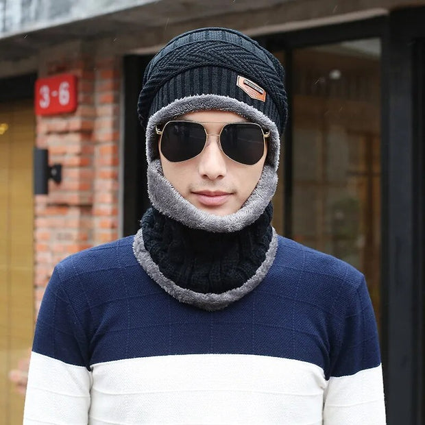 Winter Beanies Wool Scarf & Knitted Hat