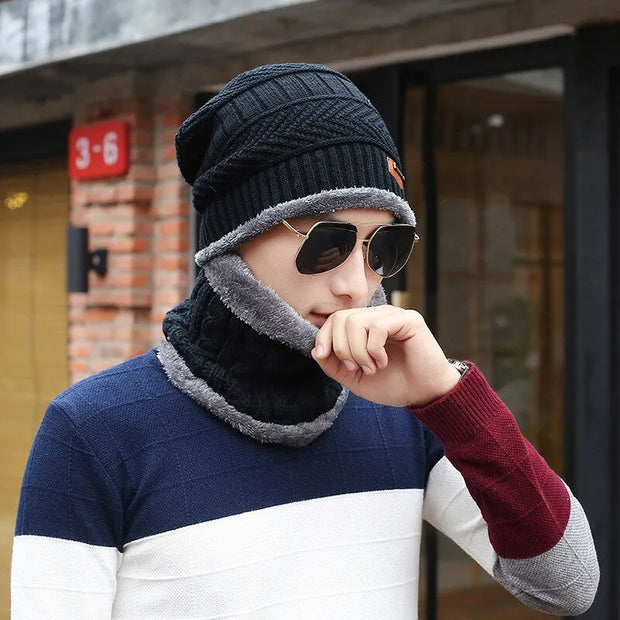 Winter Beanies Wool Scarf & Knitted Hat